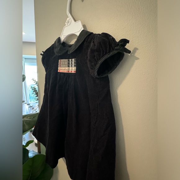 BURBERRY Girls: Corduroy & "Nova Check" Short Sleeve Dress Sz: 6 months - Picture 4 of 9